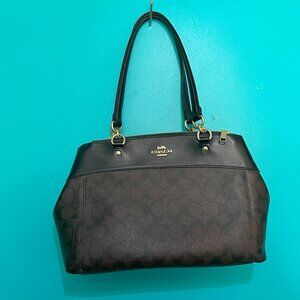 Coach Brown and Black Hand Bag